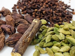 a close up of a bunch of different types of spices