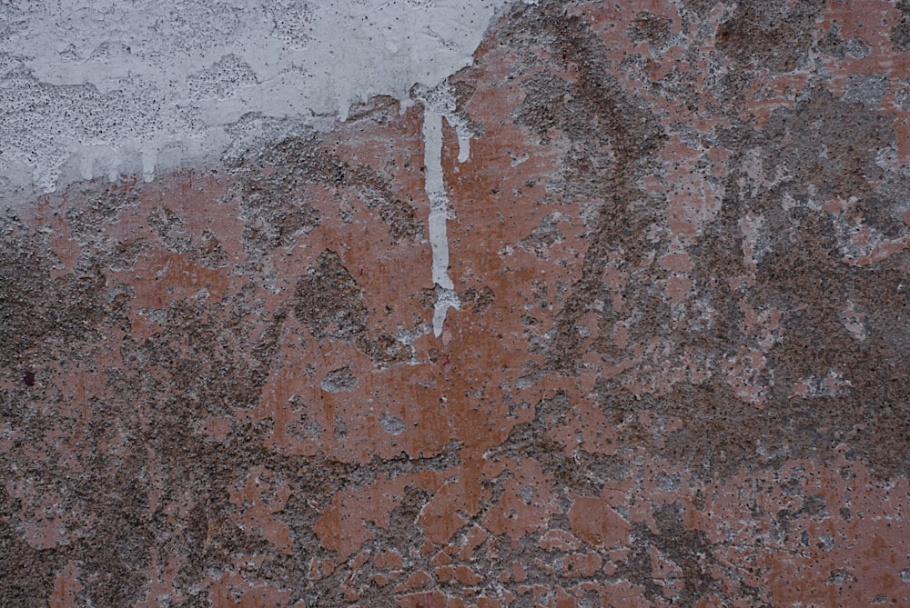 a close up of a stone wall with ice on it