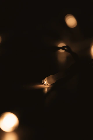 Close-up of fiber optic lighting installation creating ambient effects in a cozy room.