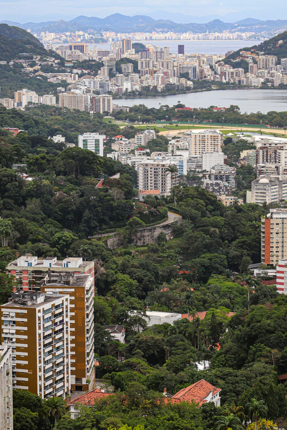 a view of a city from a high point of view