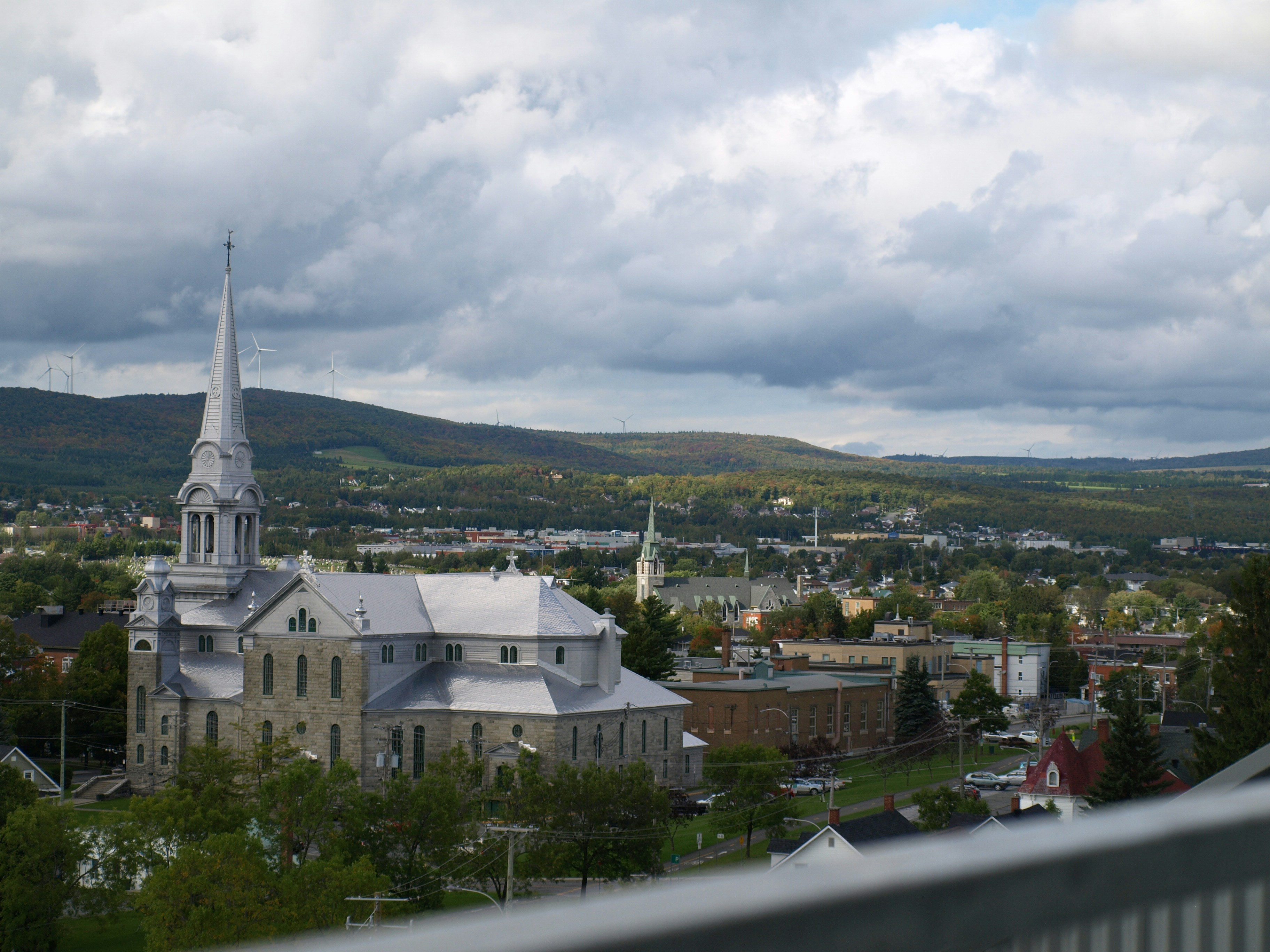 a church with a steeple on top of it