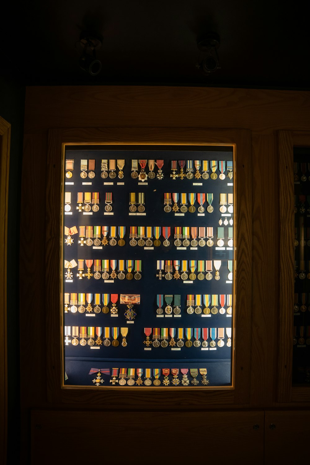 a display case filled with lots of different types of drinks