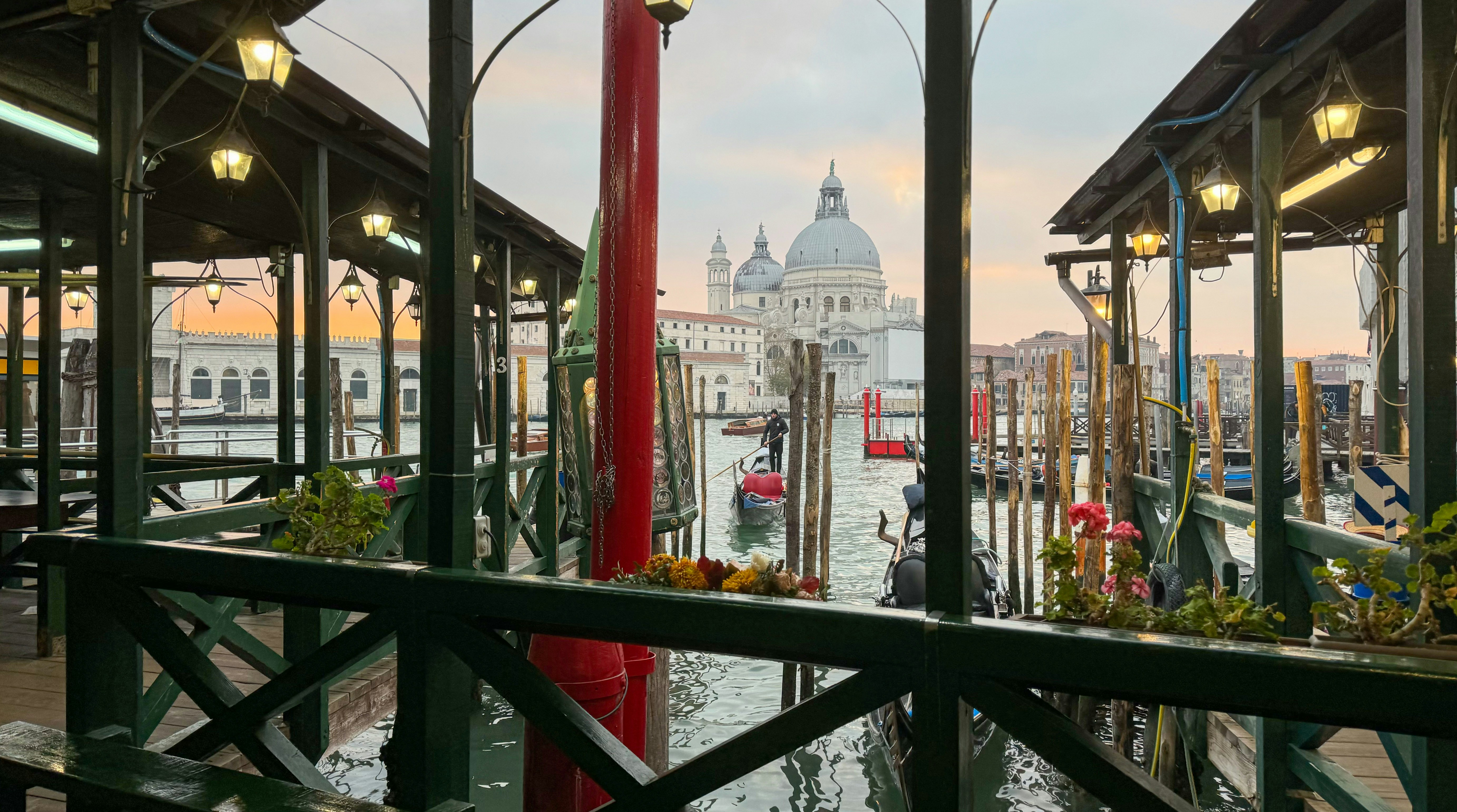 a view of a city from a boat dock