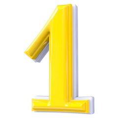 A close-up of a golden number 01 on a dark textured background.