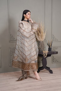 Champagne Pleat Abaya