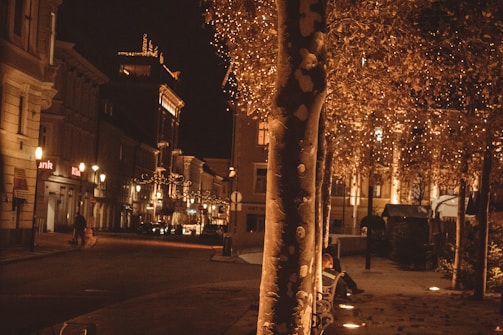 A cozy street scene in Grand City Kharian with families walking near well-maintained sidewalks and streetlights.