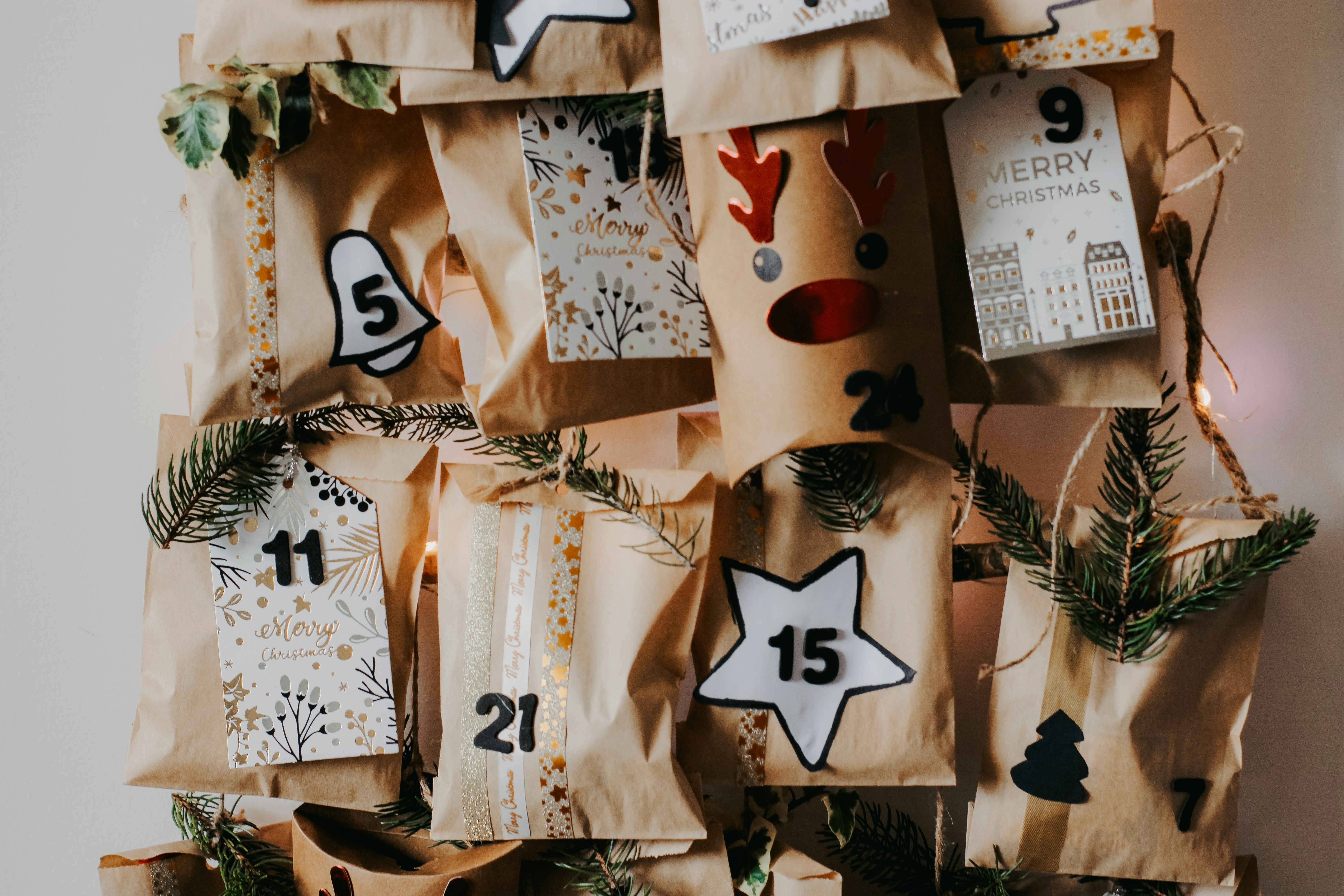 A bunch of bags that have numbers on them photo – Free Brown Image on ...