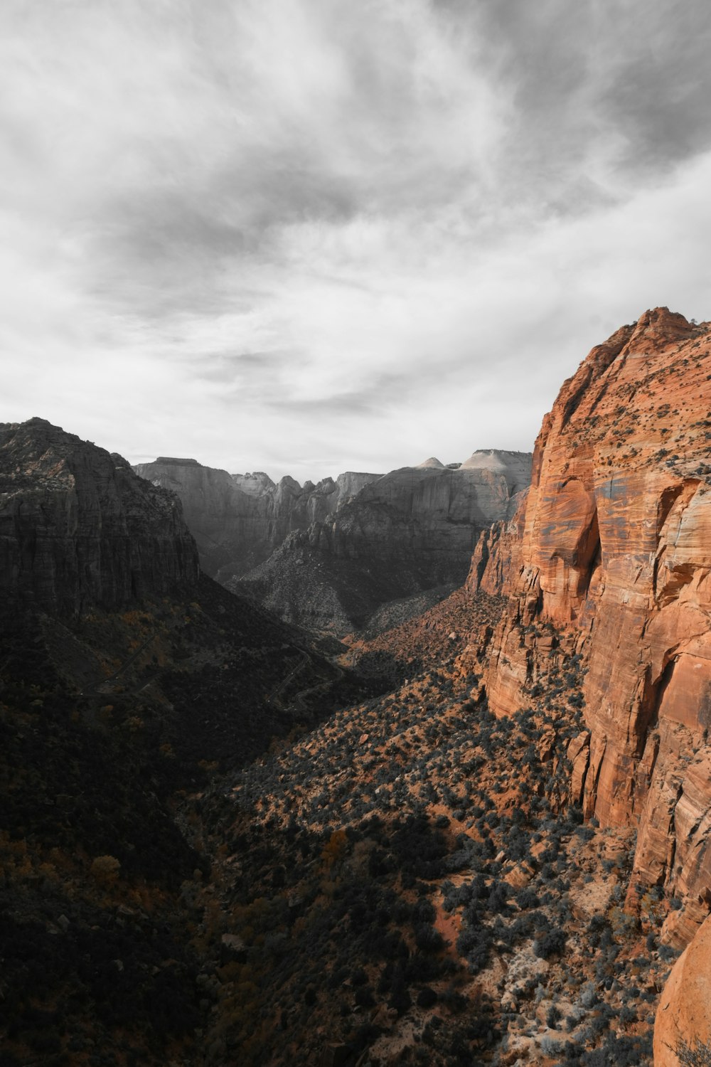 a view of the mountains from a high point of view