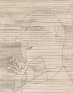 A minimalist line art portrait with gentle expressions.