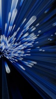 Abstract visualization of a blueshift effect, with waves of energy moving toward the viewer.