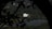 A serene landscape featuring a white house situated near a reflective body of water, surrounded by lush green hills. Dark silhouettes of tree branches and leaves frame the scene, creating a natural vignette that directs focus toward the house.