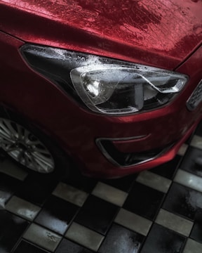 An image capturing a before and after of a car paint job.