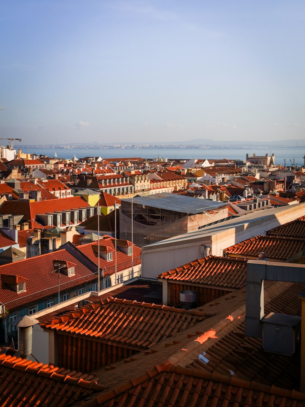 a view of a city from a roof top