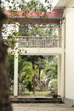 Peaceful outdoor garden area where patients relax and meditate during rehabilitation.