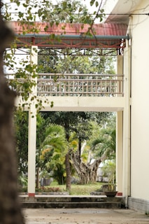 A calm outdoor garden area designed for patient relaxation and reflection.