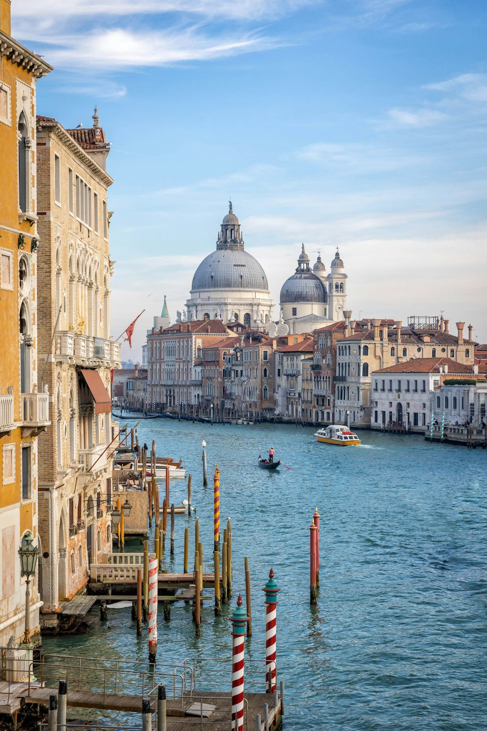 a view of a city from a boat on the water