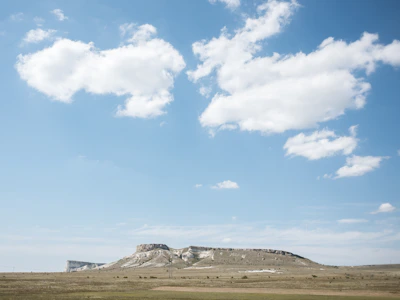 Wide open land plot with clear skies, ideal for future development.