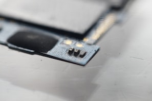 A close-up view of advanced electronic components.