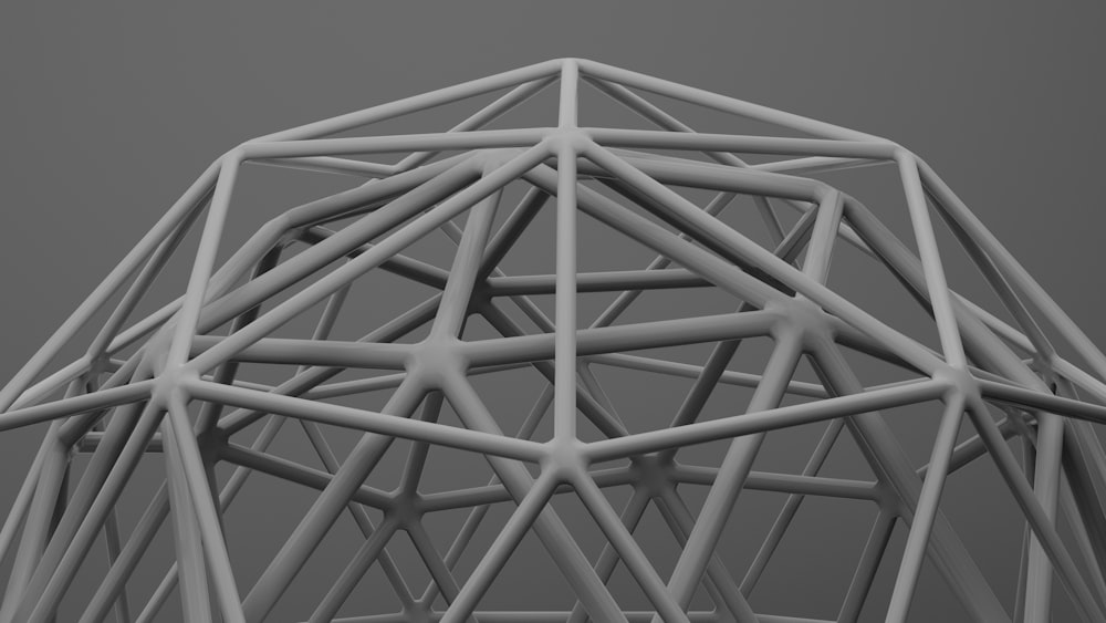 a 3d model of a structure with a gray background