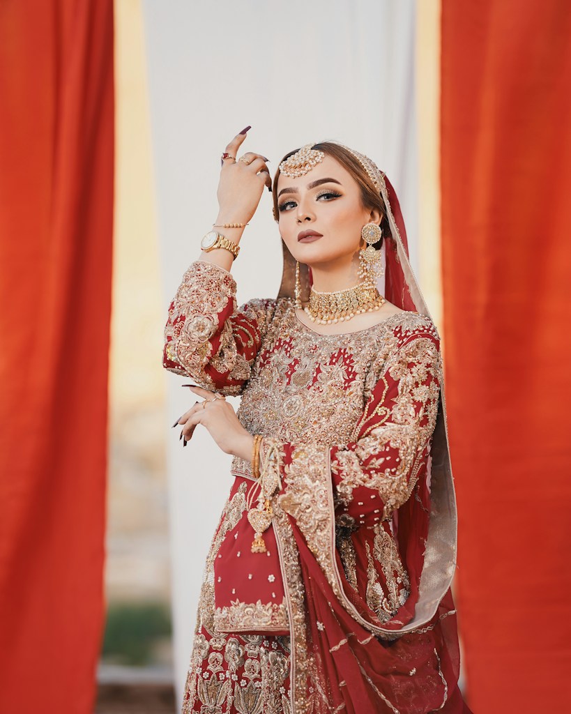 Maroon Celebration Lehenga