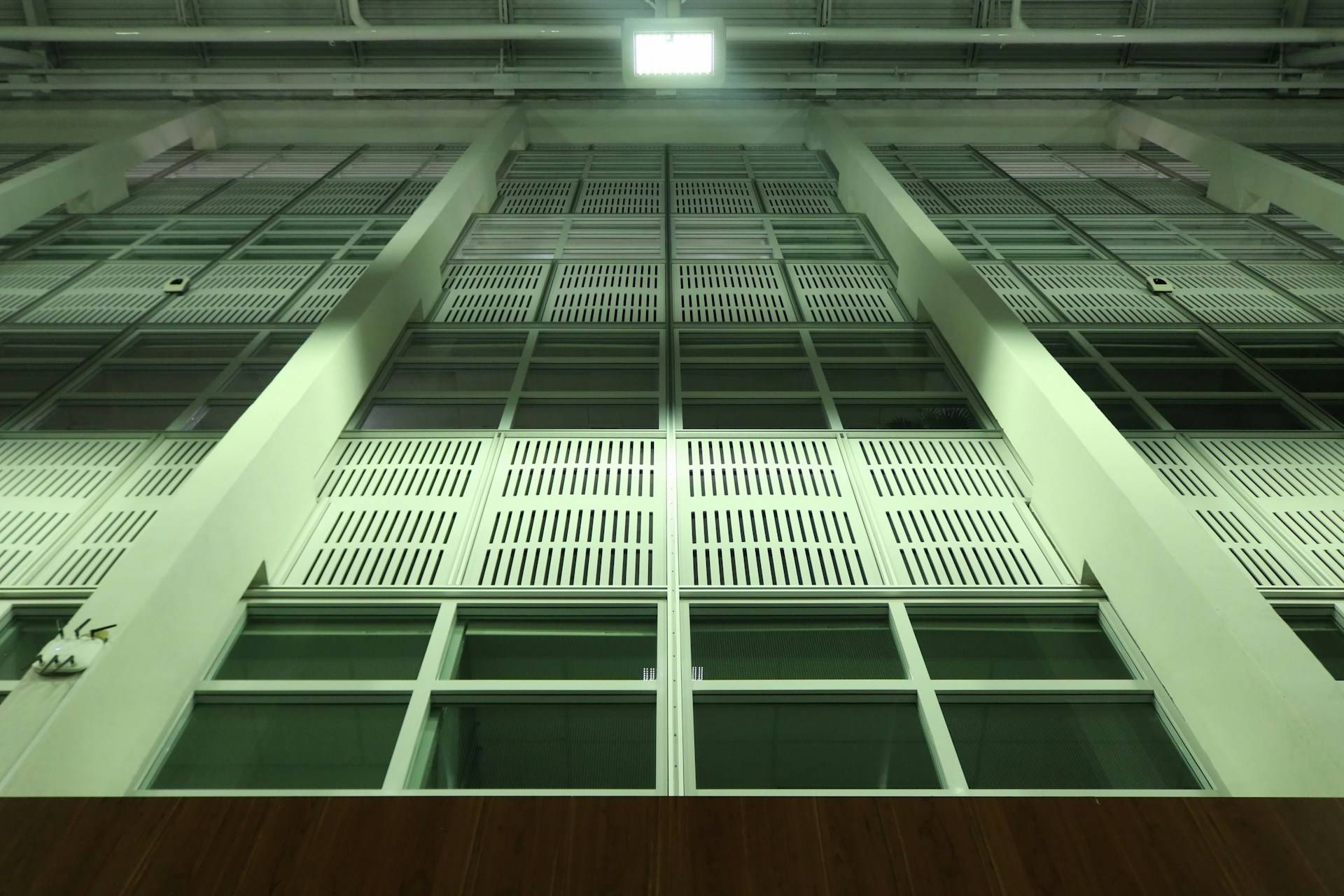 a very tall building with lots of windows