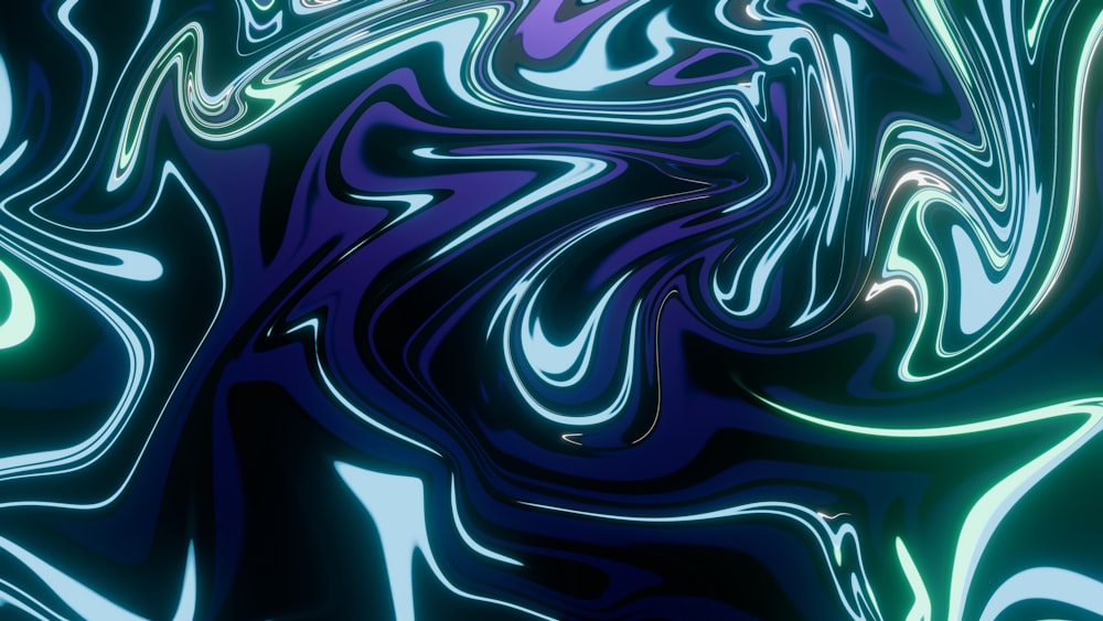 a blue and green abstract background with swirls