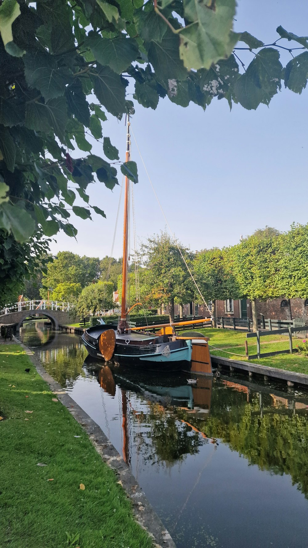 a couple of boats that are sitting in the water