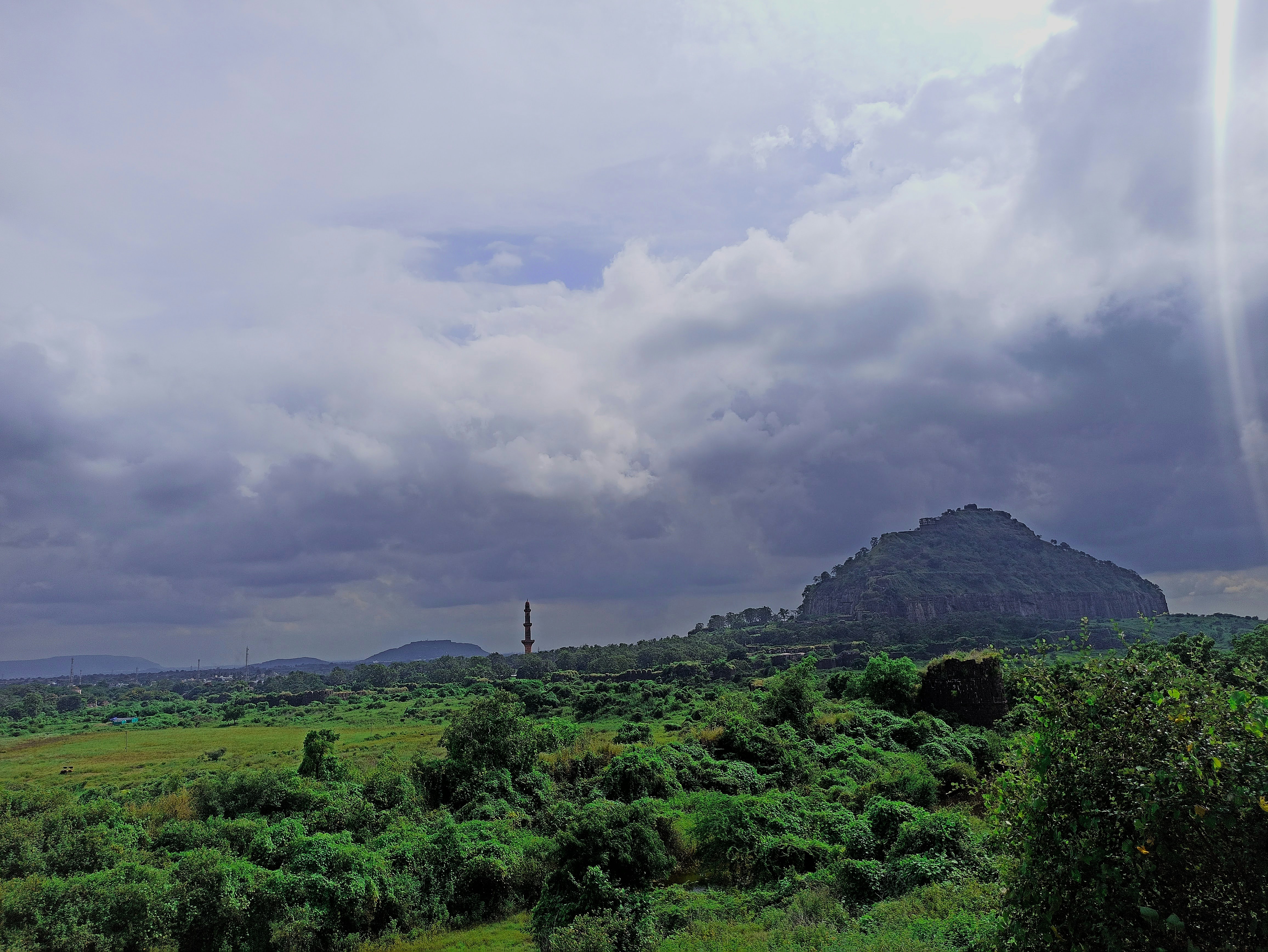 Daulatabad Fort from a distance.