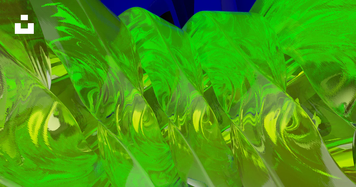 Green Object Icon A close up of a green object with a blue background photo – Free Art ...