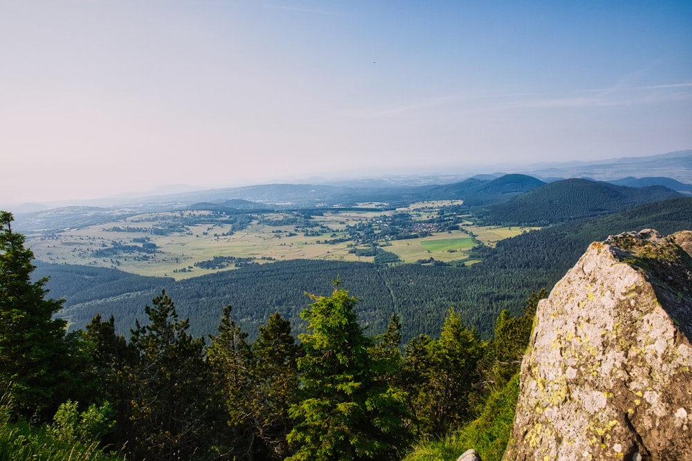 a view of a valley from a high point of view