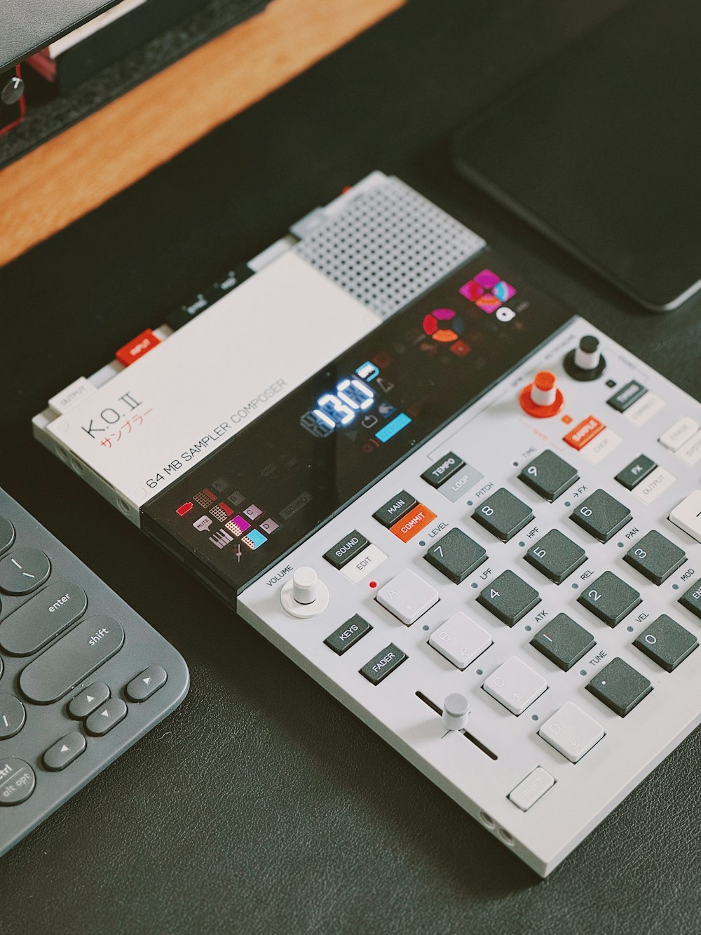 a remote control sitting next to a remote control