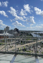 A dynamic image showing multiple bridges symbolizing connection and speed under a clear sky.