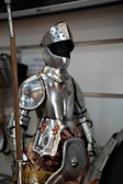 Close-up of a player character in medieval armor, ready for combat.