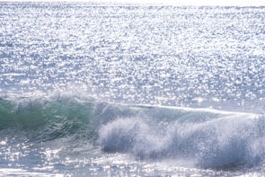 A close-up of sparkling seawater reflecting sunlight.