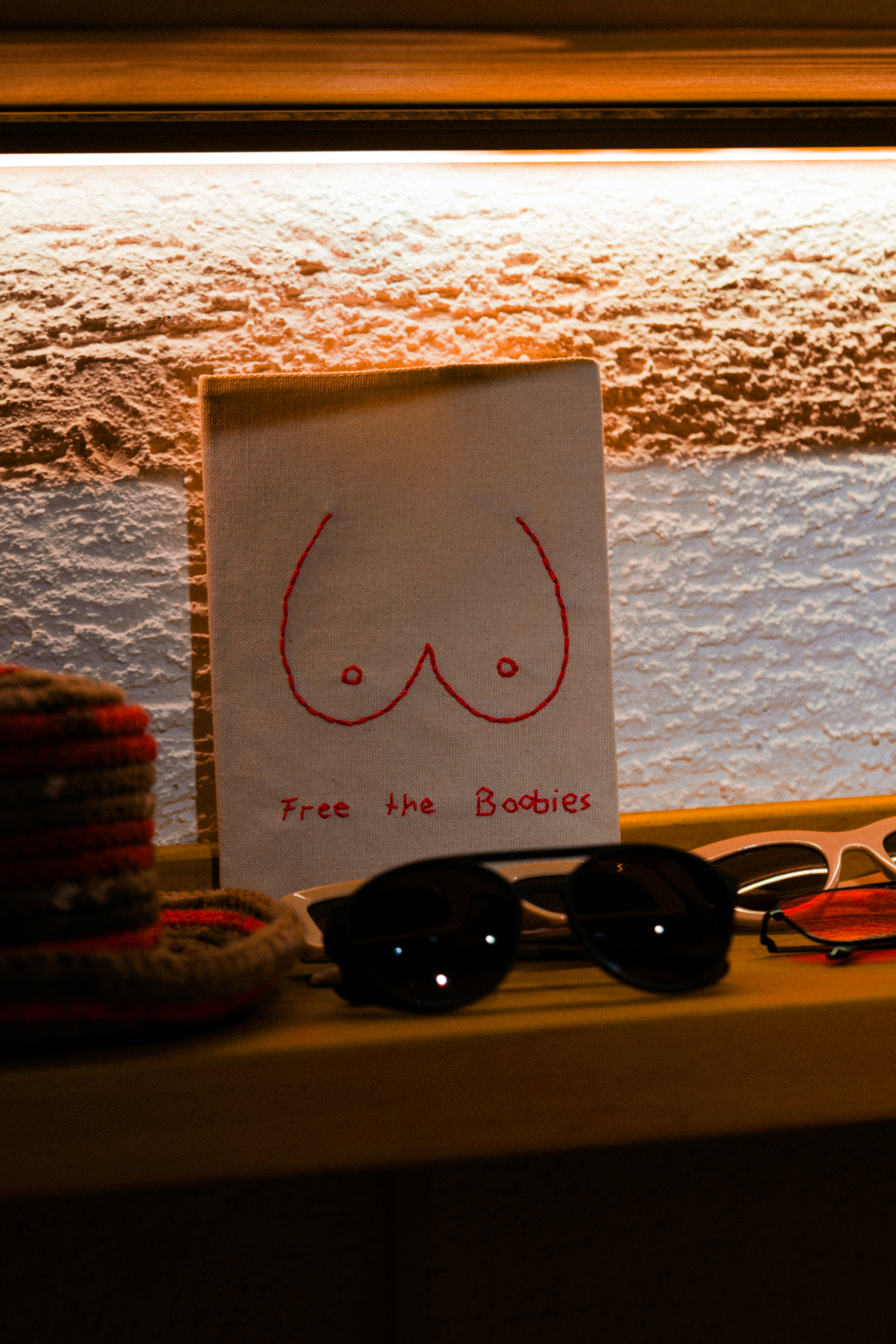 A sign that says free the bodies on a window sill photo – Free İstanbul ...