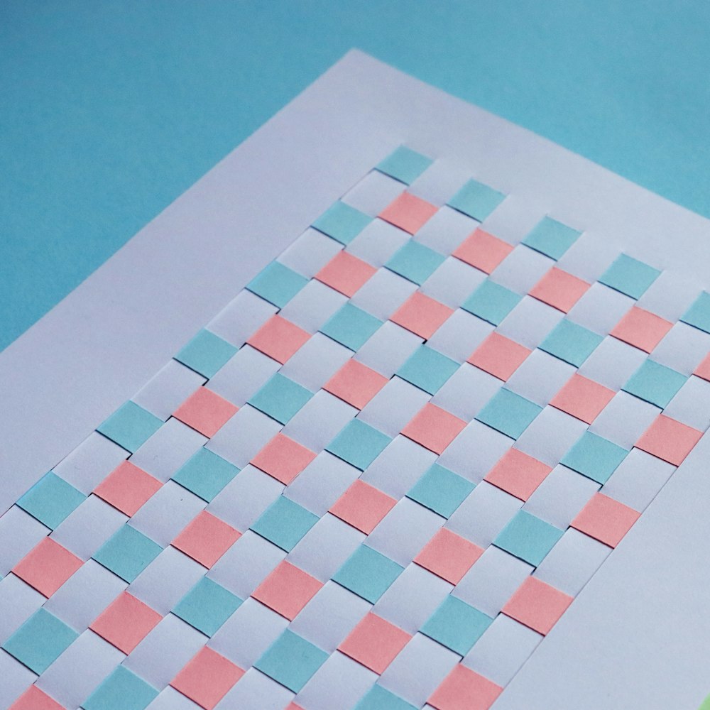 a piece of paper that has been cut into squares