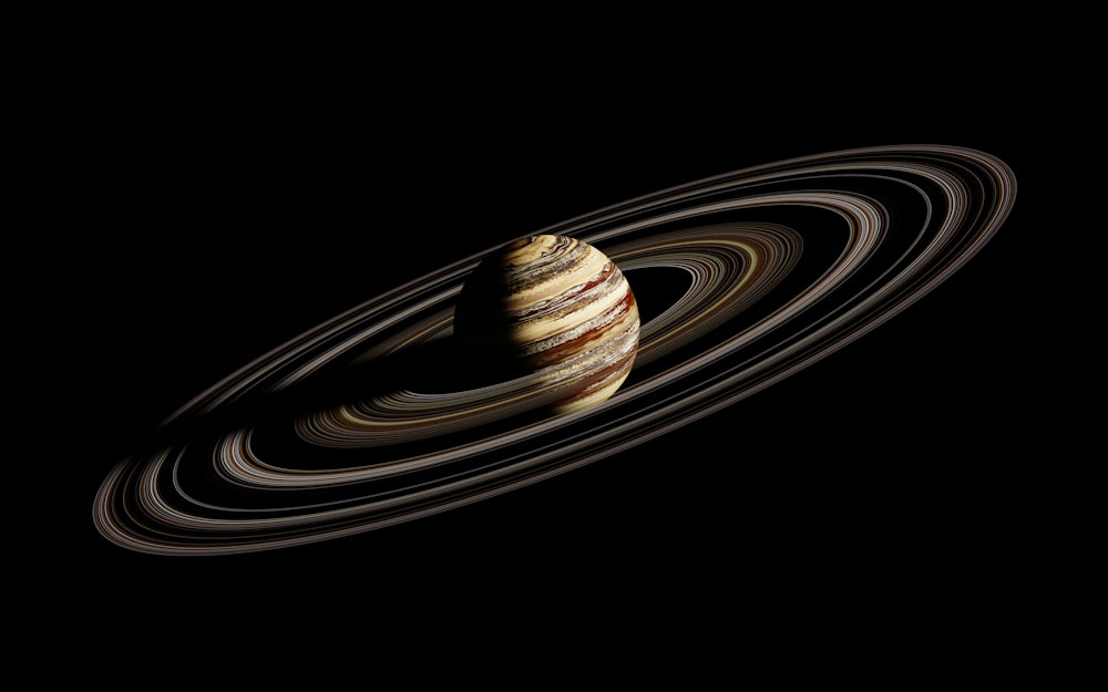 a saturn like object with rings around it