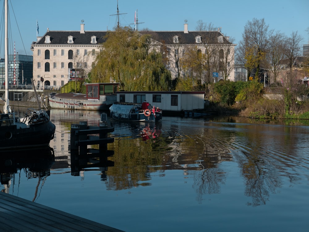 a body of water with boats in it