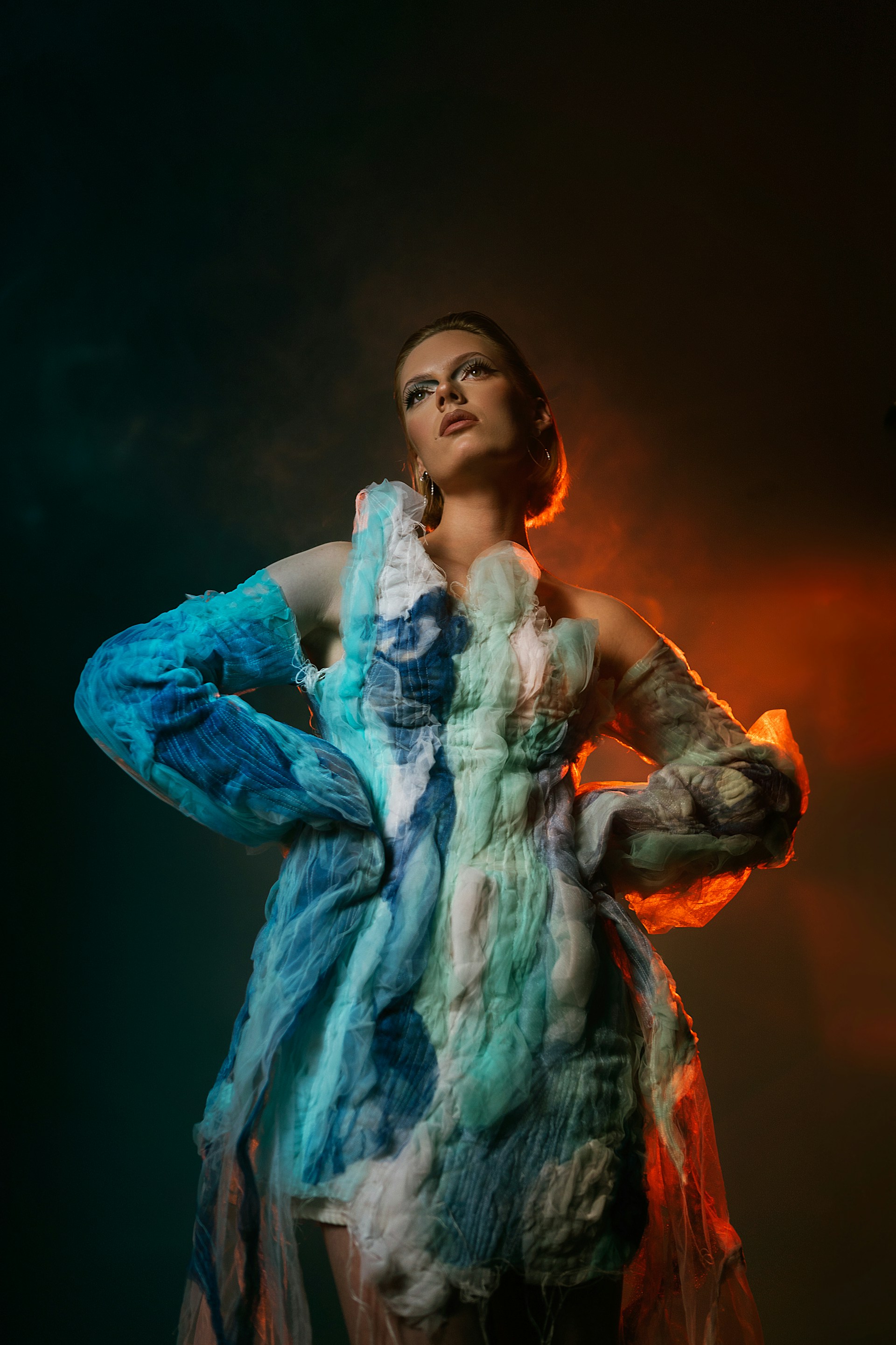 woman holding dried flower