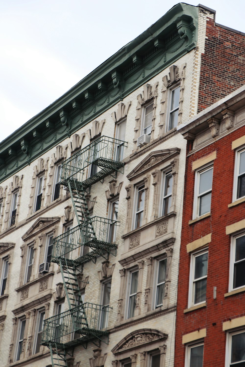 a fire escape on the side of a building