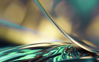 Abstract art symbolizing harmony and resonance with gentle waves and light reflections.