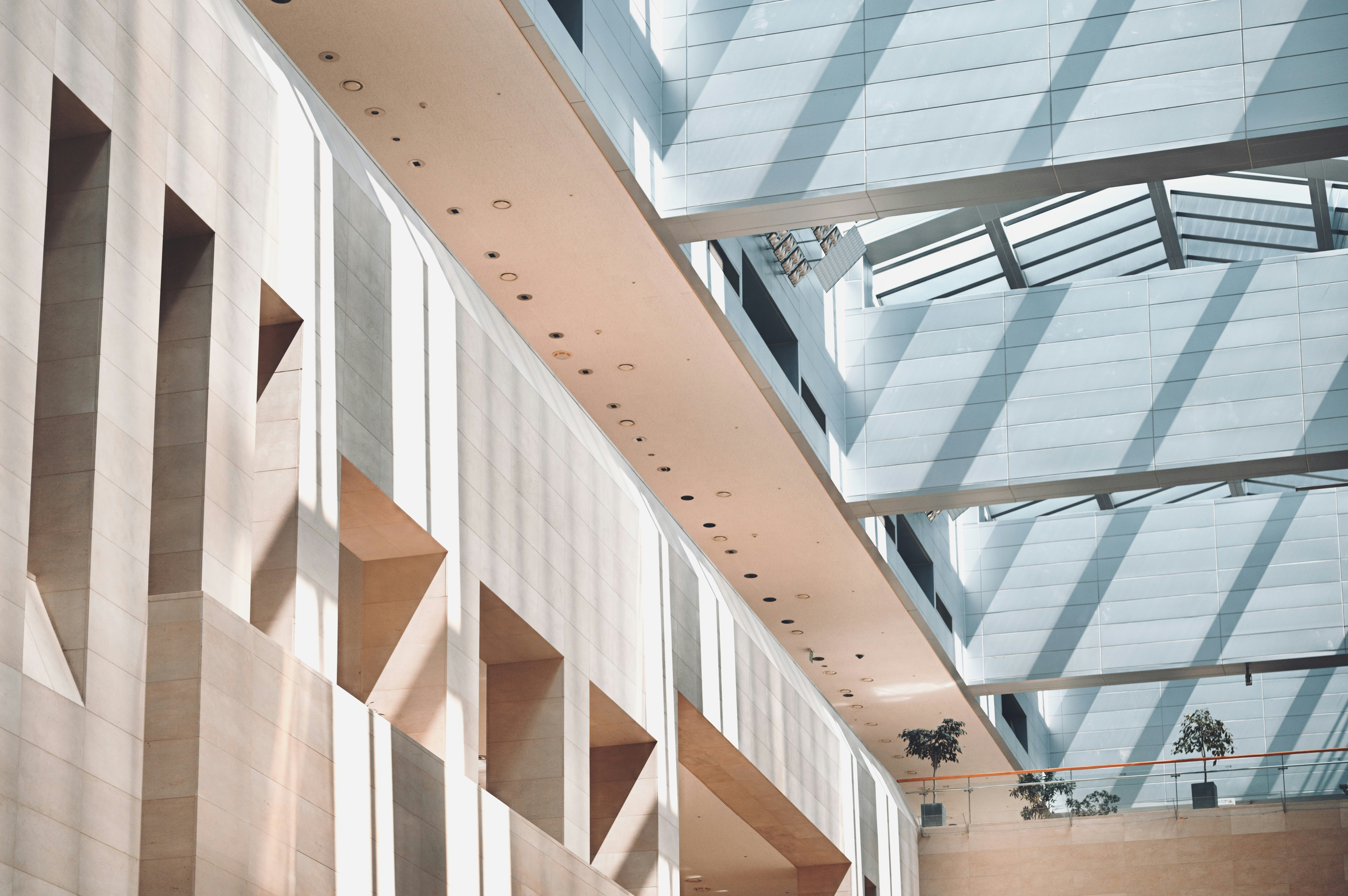 a large building with a skylight above it