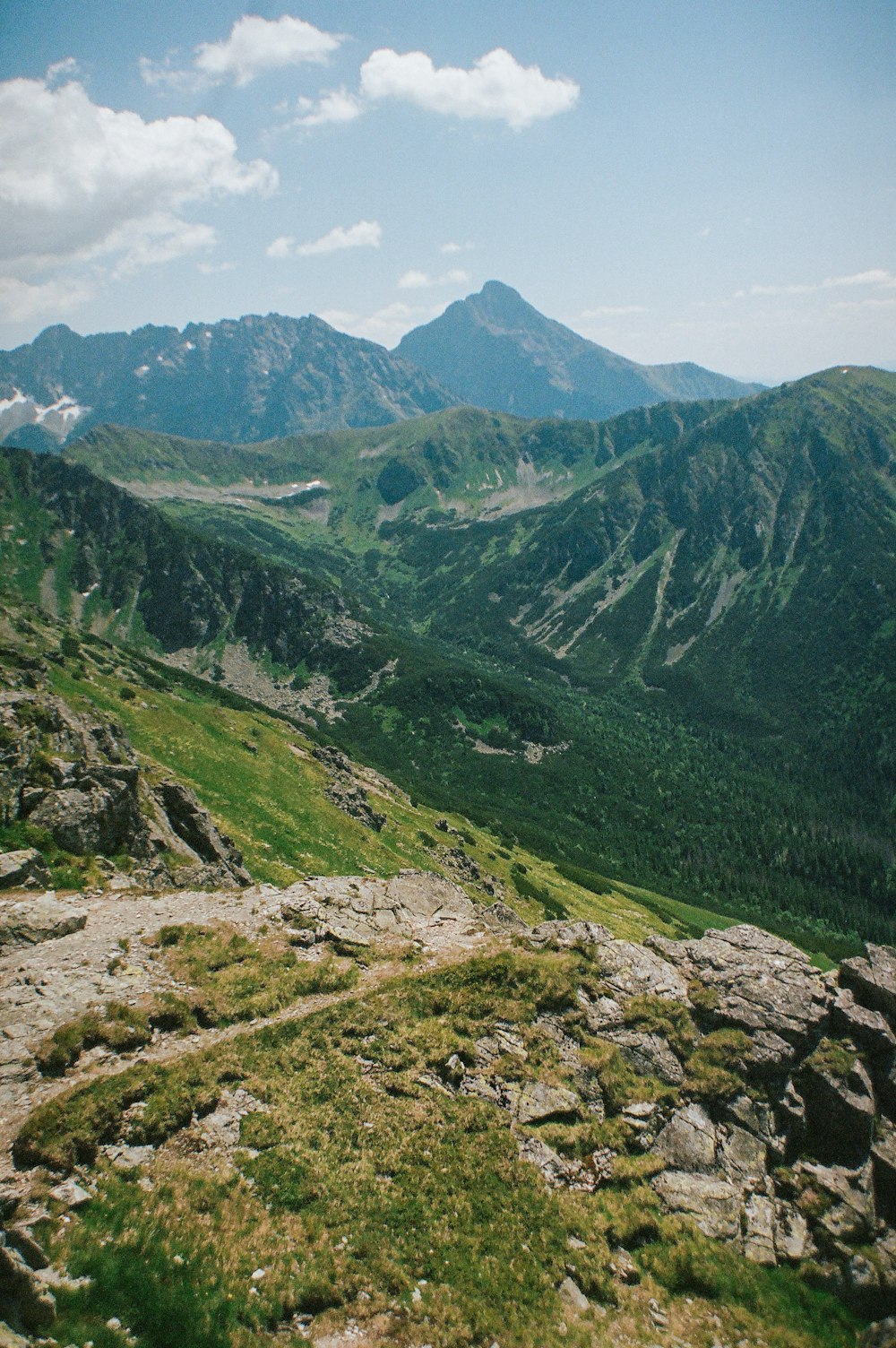 a view of the mountains from a high point of view