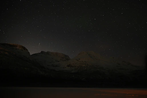 A serene Bhutanese valley under a vast, star-filled midnight blue sky.