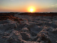 Sunset casting warm light over the sandy beaches near Sainte-Maxime.