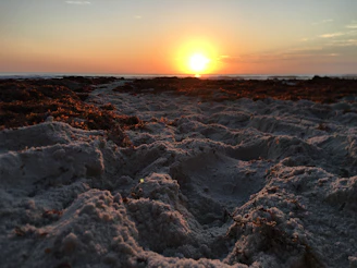 Sunset casting warm light over the sandy beaches near Sainte-Maxime.