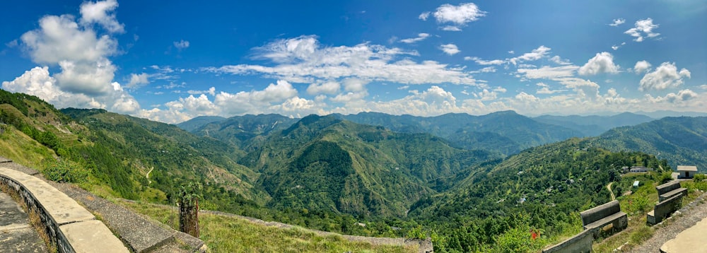 a scenic view of the mountains and valleys