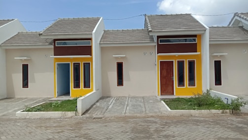 a couple of small houses sitting next to each other