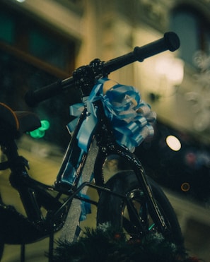 A close-up of a bicycle and refrigerator, symbolizing rewards.