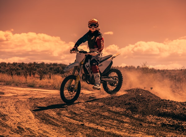 Dirt bike trail riding